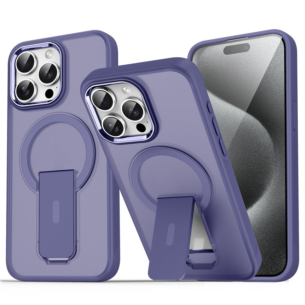 For iPhone 13 Pro Max / 12 Pro Max Case Compatible with MagSafe PC + TPU Phone Cover with Kickstand