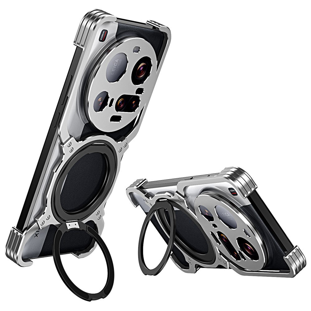 For Xiaomi 15 Ultra Case Kickstand Metal Bumper Magnetic Phone Cover