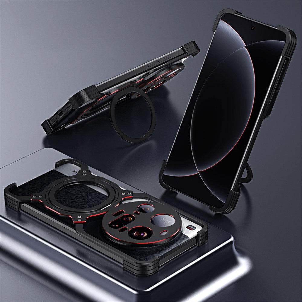 For Xiaomi 15 Ultra Case Kickstand Metal Bumper Magnetic Phone Cover