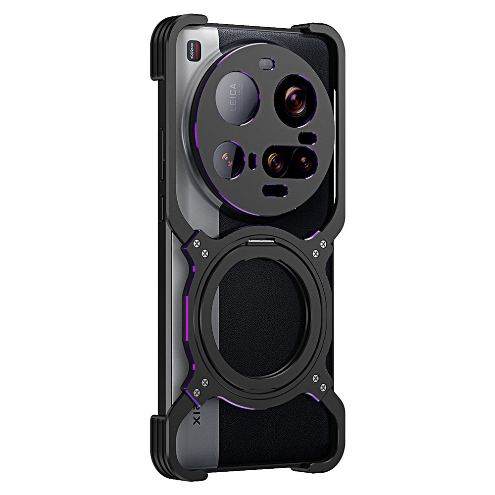 For Xiaomi 15 Ultra Case Kickstand Metal Bumper Magnetic Phone Cover