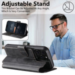 SUTENI Q-05 For iPhone 14 Pro Max Wallet Case 2 in 1 Detachable Leather Flip Phone Cover with Stand