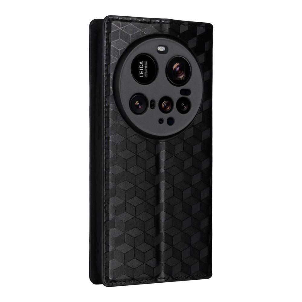 For Xiaomi 15 Ultra Case Wallet Rhombus Imprinted Leather Phone Cover