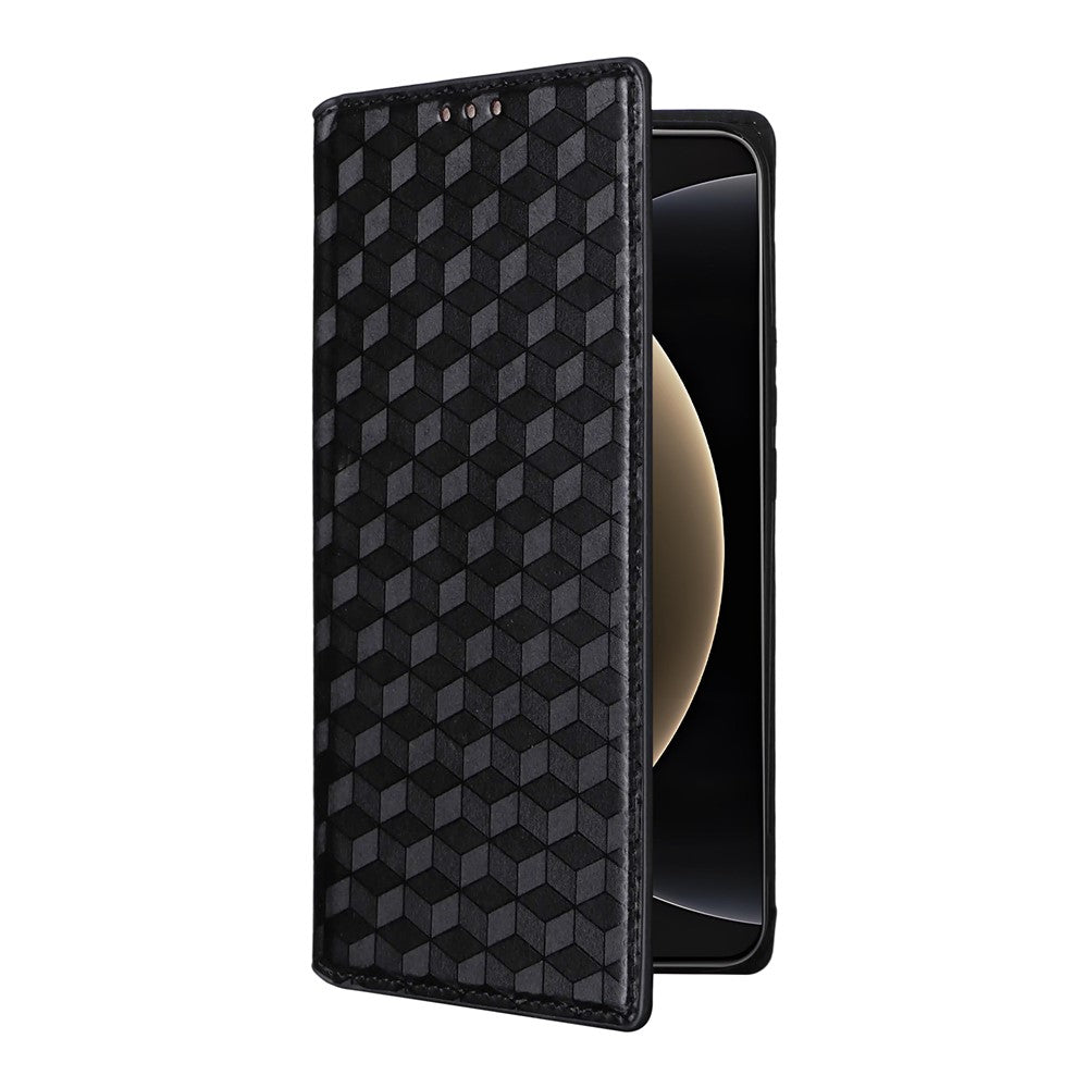 For Xiaomi 15 Ultra Case Wallet Rhombus Imprinted Leather Phone Cover
