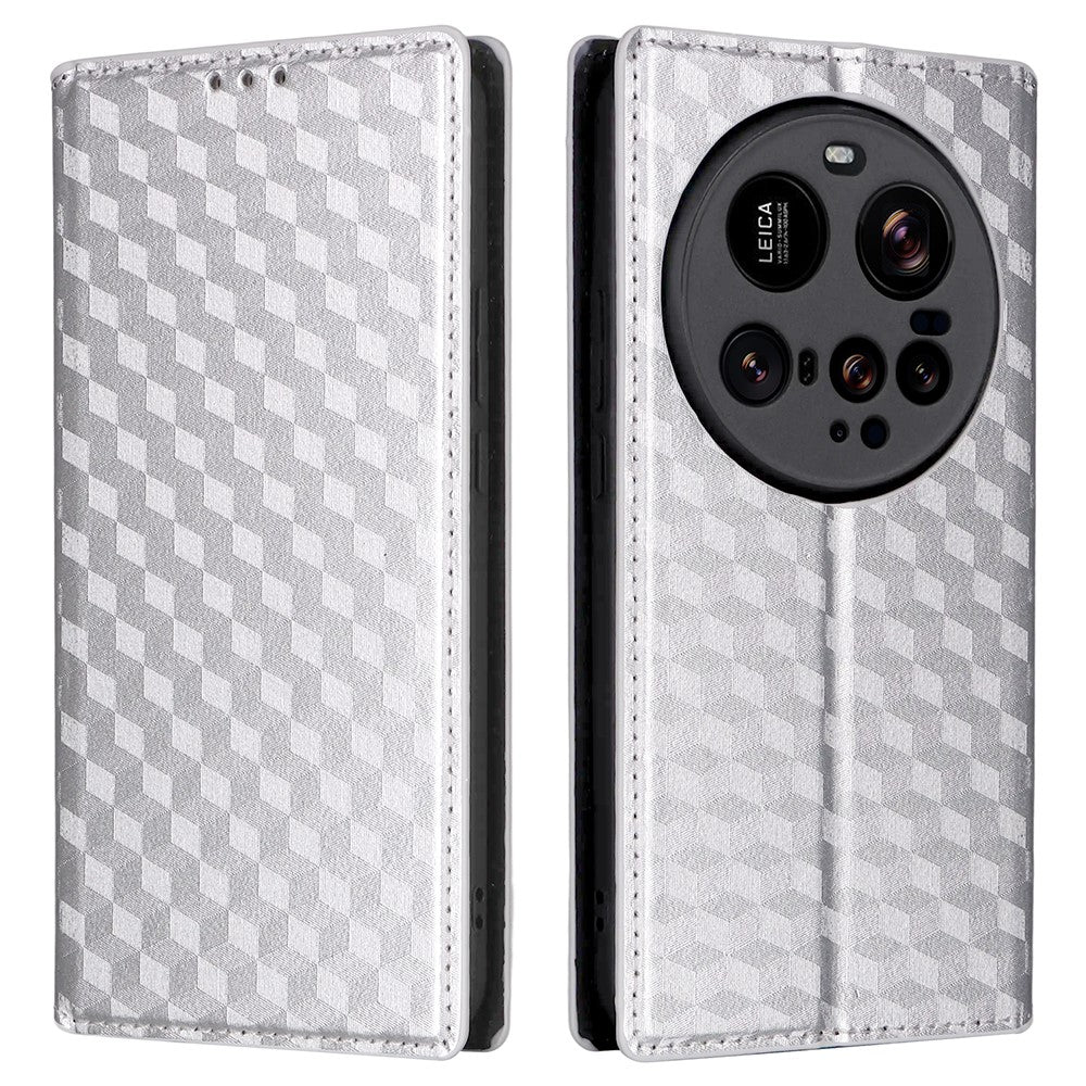 For Xiaomi 15 Ultra Case Wallet Rhombus Imprinted Leather Phone Cover