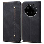 For Xiaomi 15 Ultra Case Jeans Cloth Texture Anti-Scratch Leather Stand Phone Cover