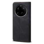 For Xiaomi 15 Ultra Case Jeans Cloth Texture Anti-Scratch Leather Stand Phone Cover