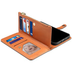 ESEBLE Galaxy Series For Xiaomi 15 Ultra Case RFID Blocking Leather Zipper Phone Cover with Shoulder Strap + Wrist Strap