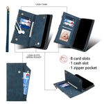 ESEBLE Star Series For Xiaomi 15 Ultra Case Zipper Wallet Leather Stand Phone Cover with Wrist Strap