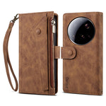 ESEBLE Star Series For Xiaomi 15 Ultra Case Zipper Wallet Leather Stand Phone Cover with Wrist Strap