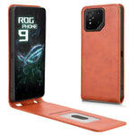 For Asus ROG Phone 9 5G  /  ROG Phone 9 Pro 5G Case with Card Slot Magnetic Vertical Flip Leather Phone Cover