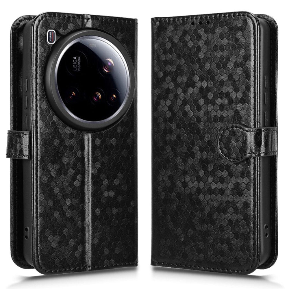 For Xiaomi 15 Ultra Wallet Case Dot Pattern Imprint PU Leather Phone Cover