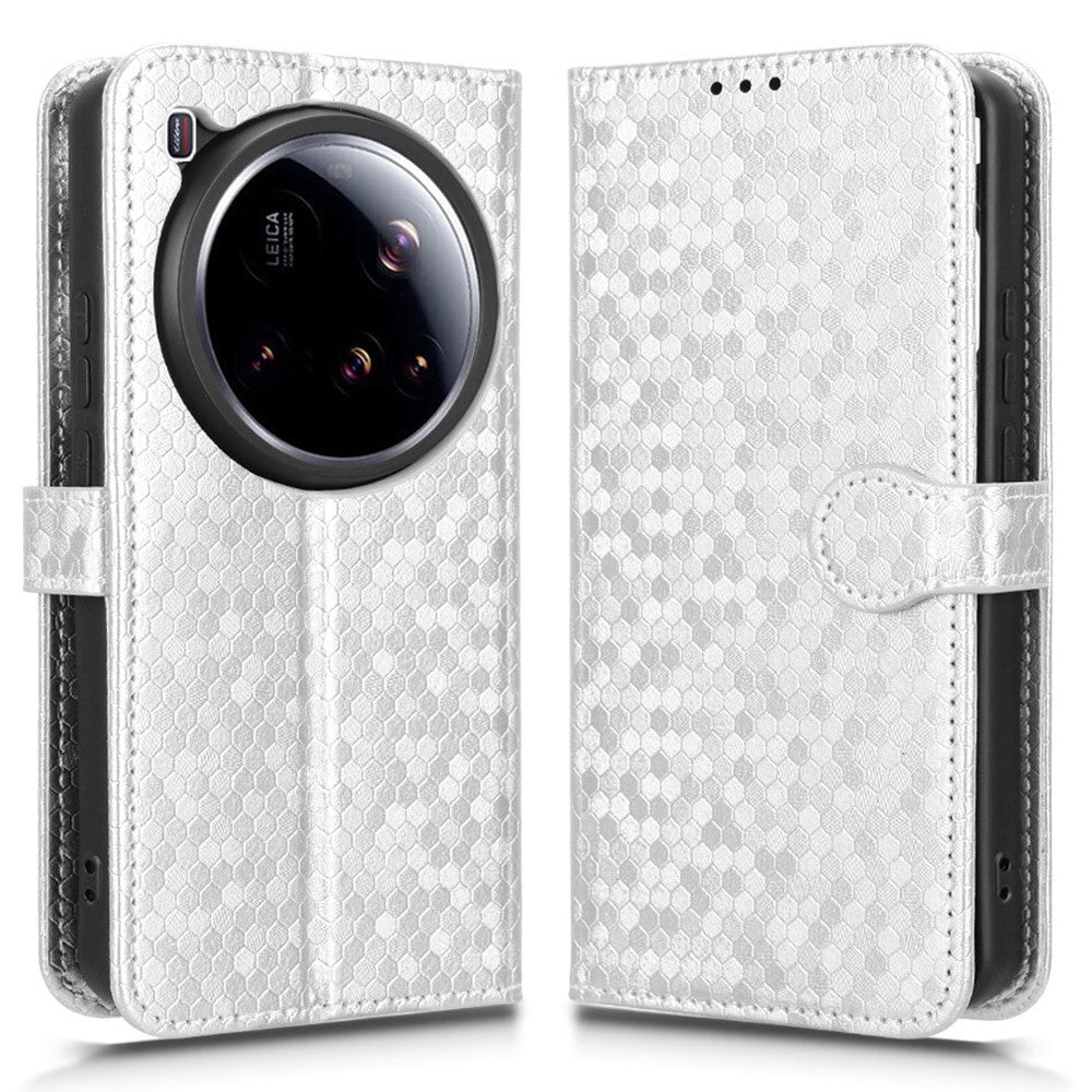 For Xiaomi 15 Ultra Wallet Case Dot Pattern Imprint PU Leather Phone Cover