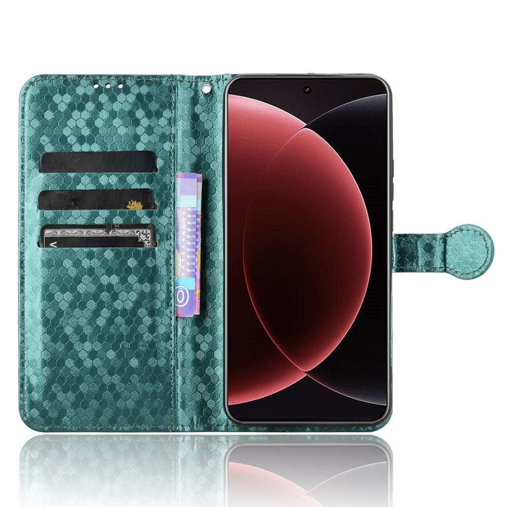 For Xiaomi 15 Ultra Wallet Case Dot Pattern Imprint PU Leather Phone Cover