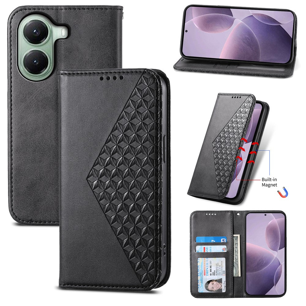 For Xiaomi Poco X7 Pro 5G  /  Redmi Turbo 4 5G Case Calf Texture PU Leather Phone Cover with Wallet
