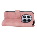 DIERFENG DF-03 For Xiaomi Redmi Note 14 Pro 4G Leather Case Lines Imprint Wallet Phone Cover