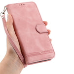 DIERFENG DF-03 For Xiaomi Redmi Note 14 Pro 4G Leather Case Lines Imprint Wallet Phone Cover