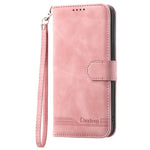 DIERFENG DF-03 For Xiaomi Redmi Note 14 Pro 4G Leather Case Lines Imprint Wallet Phone Cover