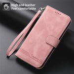 DIERFENG DF-03 For Xiaomi Redmi Note 14 Pro 4G Leather Case Lines Imprint Wallet Phone Cover