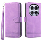 DIERFENG DF-03 For Xiaomi Redmi Note 14 Pro 4G Leather Case Lines Imprint Wallet Phone Cover