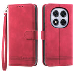 DIERFENG DF-03 For Xiaomi Redmi Note 14 Pro 4G Leather Case Lines Imprint Wallet Phone Cover