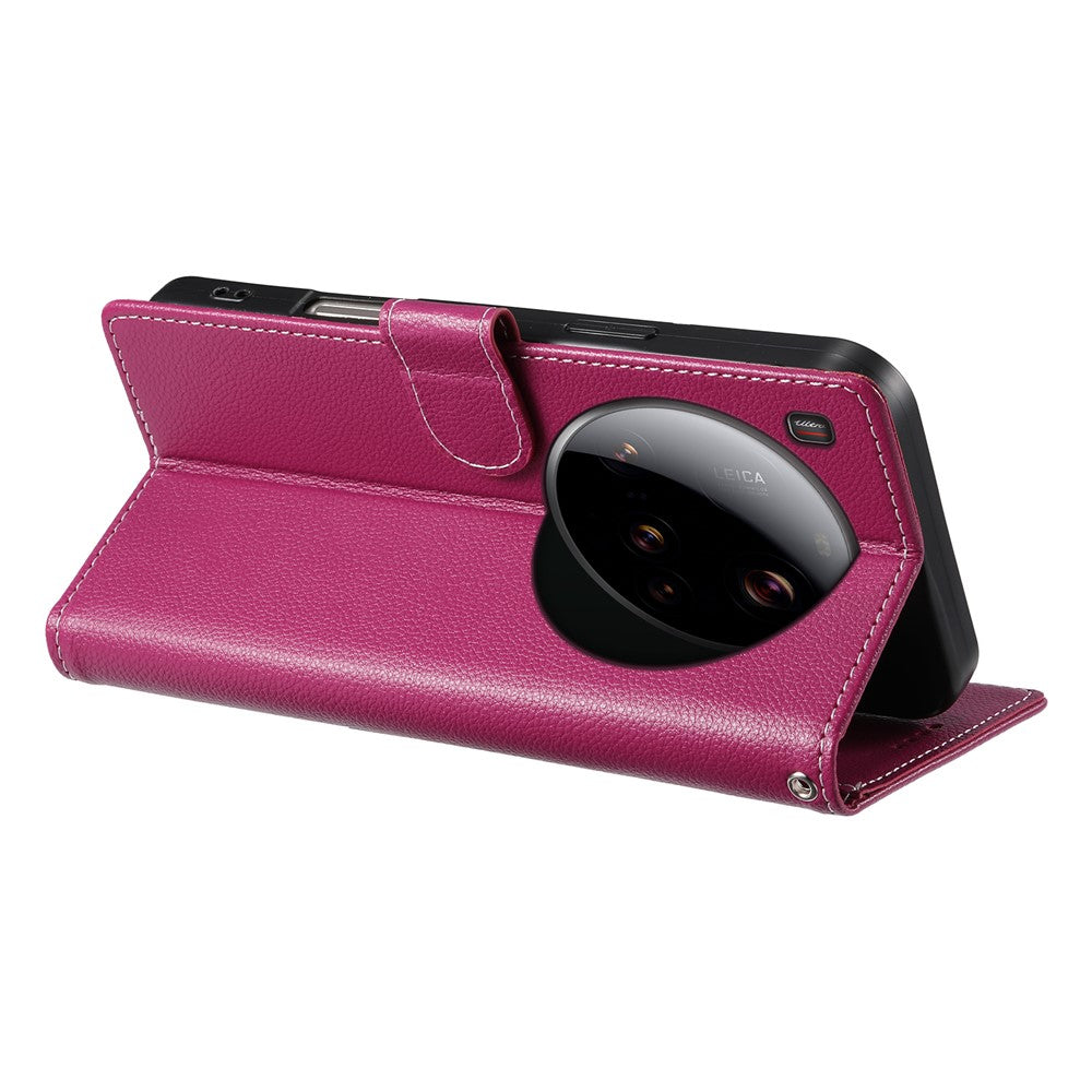 For Xiaomi 15 Ultra Stand Case Litchi Texture Leather Wallet Phone Cover Magnetic Snap