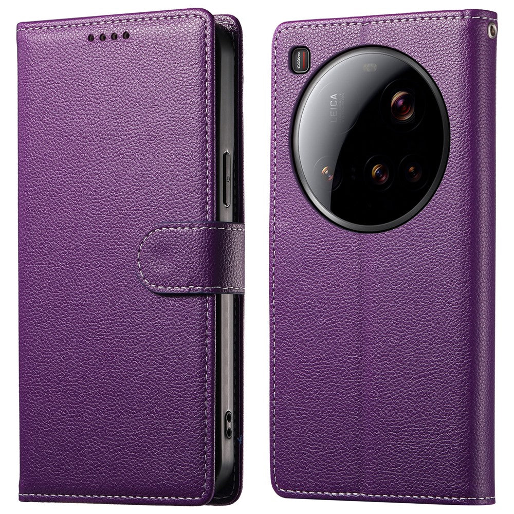 For Xiaomi 15 Ultra Stand Case Litchi Texture Leather Wallet Phone Cover Magnetic Snap