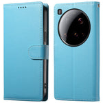 Xiaomi 15 Ultra Stativfodral Litchi Texture Läder Plånboksfodral Magnetiskt Tryckknapp