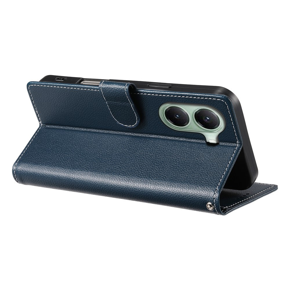 For Xiaomi Poco X7 Pro 5G  /  Redmi Turbo 4 5G Stand Case Litchi Texture Leather Wallet Phone Cover Magnetic Snap