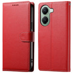 For Xiaomi Poco X7 Pro 5G  /  Redmi Turbo 4 5G Stand Case Litchi Texture Leather Wallet Phone Cover Magnetic Snap