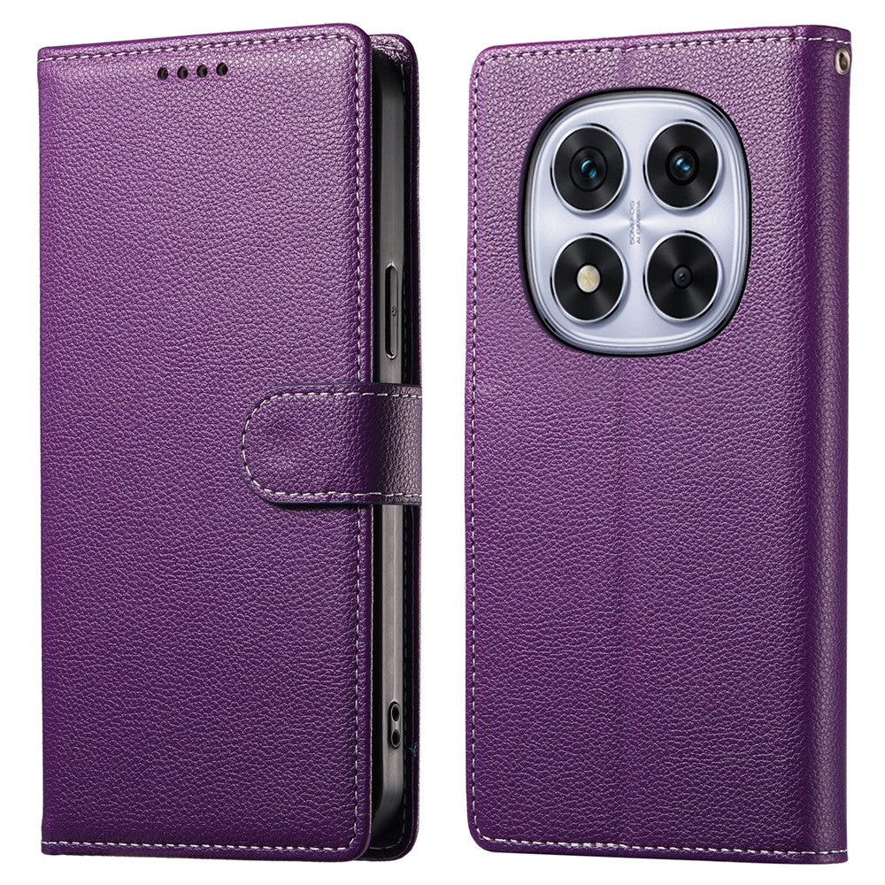 For Xiaomi Redmi Note 14 Pro 4G Stand Case Litchi Texture Leather Wallet Phone Cover Magnetic Snap