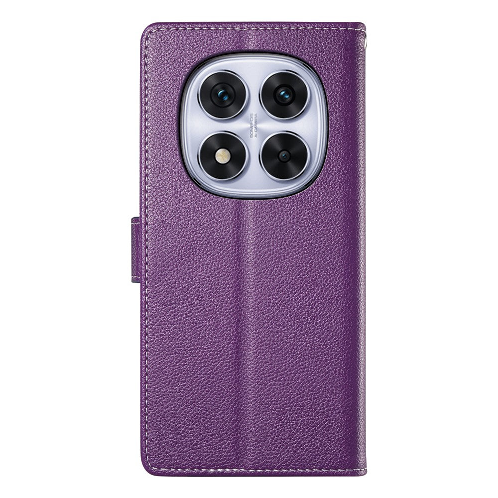 For Xiaomi Redmi Note 14 Pro 4G Stand Case Litchi Texture Leather Wallet Phone Cover Magnetic Snap