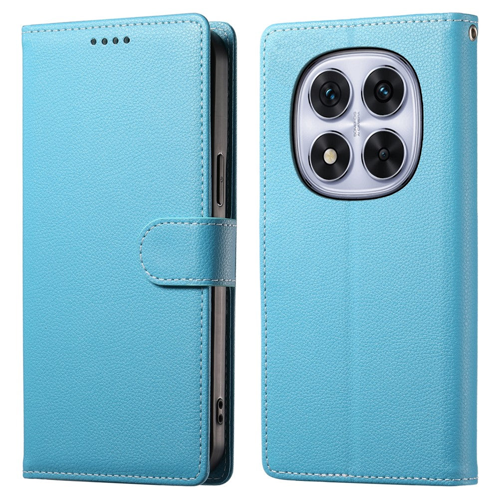For Xiaomi Redmi Note 14 Pro 4G Stand Case Litchi Texture Leather Wallet Phone Cover Magnetic Snap