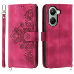 For Xiaomi Poco X7 Pro 5G  /  Redmi Turbo 4 5G Case Flower Pattern PU Leather Wallet Phone Cover with Strap