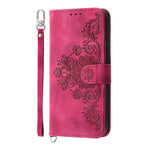 For Xiaomi Poco X7 Pro 5G  /  Redmi Turbo 4 5G Case Flower Pattern PU Leather Wallet Phone Cover with Strap
