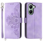 For Xiaomi Poco X7 Pro 5G  /  Redmi Turbo 4 5G Case Flower Pattern PU Leather Wallet Phone Cover with Strap