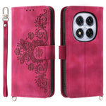 For Xiaomi Redmi Note 14 Pro 4G Case Flower Pattern PU Leather Wallet Phone Cover with Strap