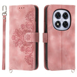 For Xiaomi Redmi Note 14 Pro 4G Case Flower Pattern PU Leather Wallet Phone Cover with Strap