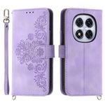 For Xiaomi Redmi Note 14 Pro 4G Case Flower Pattern PU Leather Wallet Phone Cover with Strap