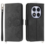 For Xiaomi Redmi Note 14 Pro 4G Case Flower Pattern PU Leather Wallet Phone Cover with Strap