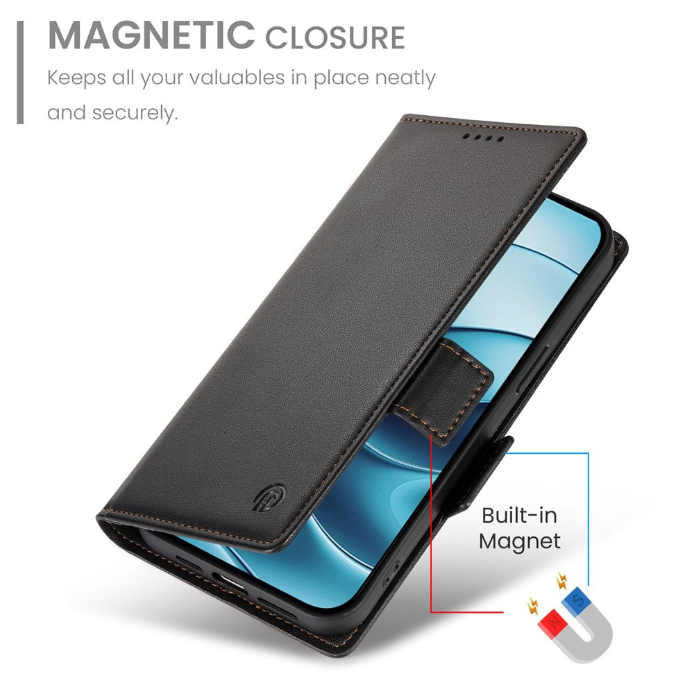 For Xiaomi Redmi Note 14 Pro 4G Stand Case PU Leather Wallet Phone Cover