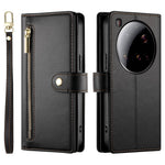 DF-011 For Xiaomi 15 Ultra Case Zipper Pocket Wallet Leather Phone Cover with Straps