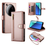 DF-011 For Xiaomi 15 Ultra Case Zipper Pocket Wallet Leather Phone Cover with Straps