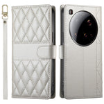 For Xiaomi 15 Ultra Case Rhombus Stitching Wallet Stand Leather Phone Cover with Long  /  Short Strap
