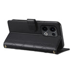 For Oppo Reno13 5G (Global) Case Rhombus Stitching Wallet Stand Leather Phone Cover with Long  /  Short Strap