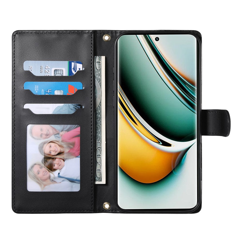 For Oppo Reno13 5G (Global) Case Rhombus Stitching Wallet Stand Leather Phone Cover with Long  /  Short Strap