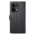 For Oppo Reno13 5G (Global) Case Rhombus Stitching Wallet Stand Leather Phone Cover with Long  /  Short Strap