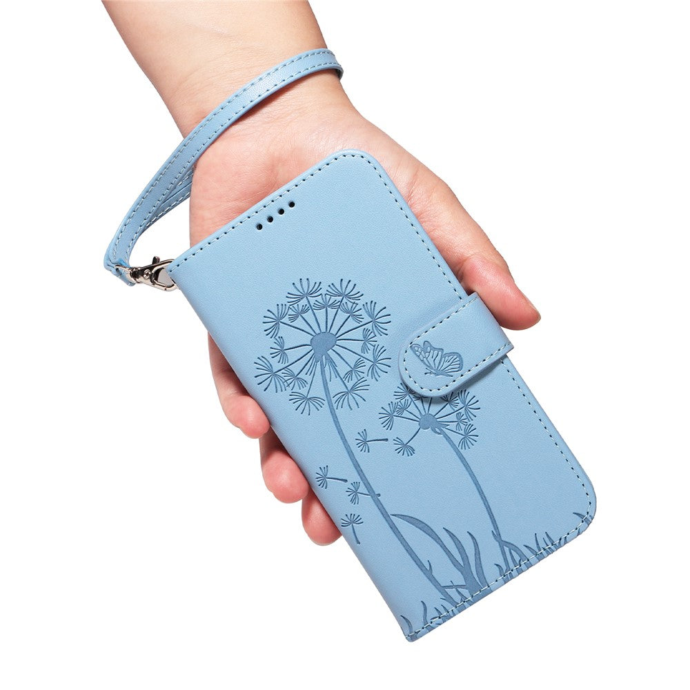 For Xiaomi 15 Ultra Leather Wallet Case with Strap Dandelion Imprint Phone Stand Cover
