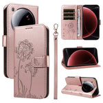 For Xiaomi 15 Ultra Leather Wallet Case with Strap Dandelion Imprint Phone Stand Cover