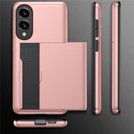 Til Samsung Galaxy S25 Edge cover med kortholder TPU + PC telefonbagcover
