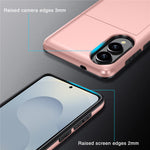 Til Samsung Galaxy S25 Edge cover med kortholder TPU + PC telefonbagcover